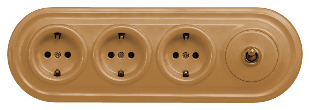 Dolca Triple Socket & Single Switch