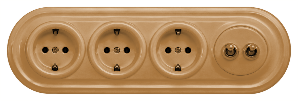 Dolca Triple Sockets & Double Switch